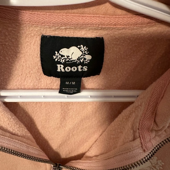 Pale pink Roots quarter zip - Picture 2 of 2